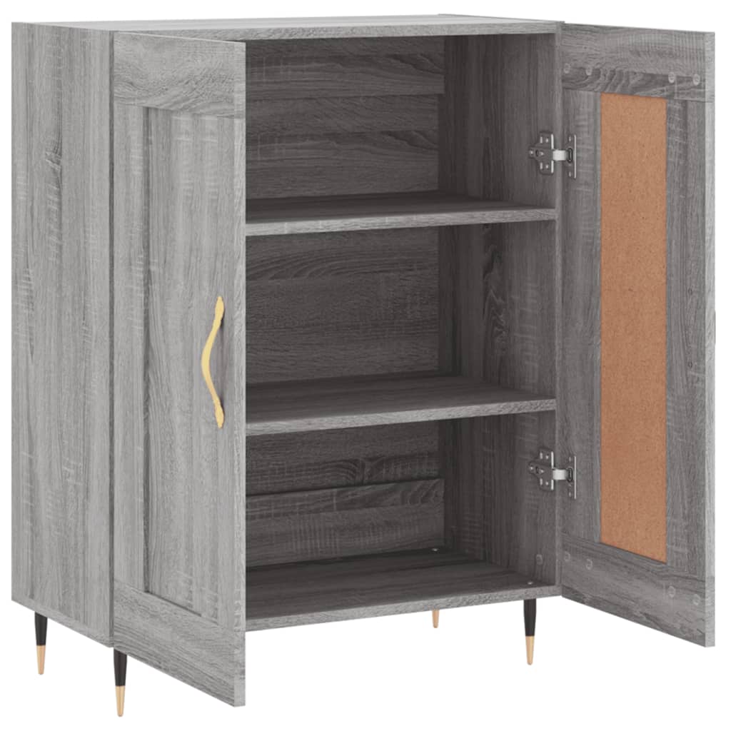 vidaXL Sideboard Grey Sonoma 69.5x34x90 cm Engineered Wood 6
