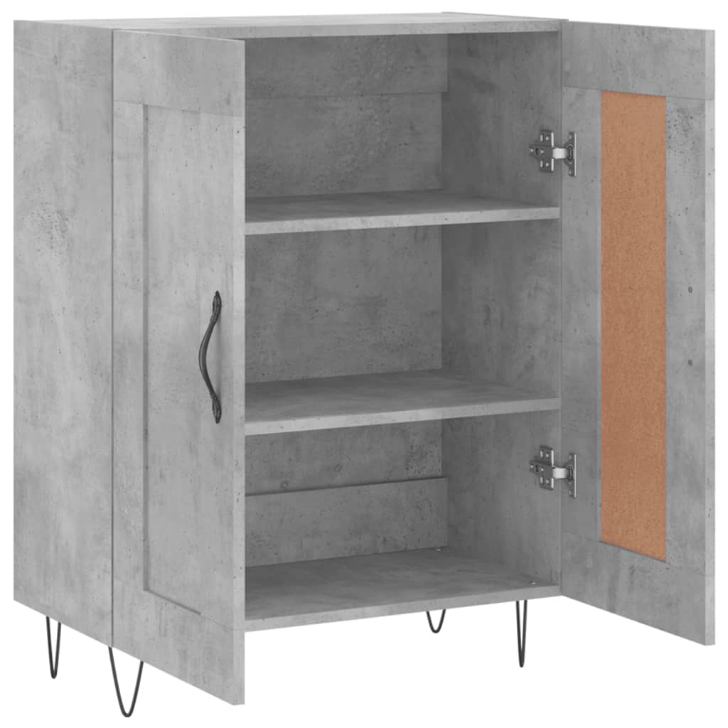 vidaXL Sideboard Concrete Grey 69.5x34x90 cm Engineered Wood 6