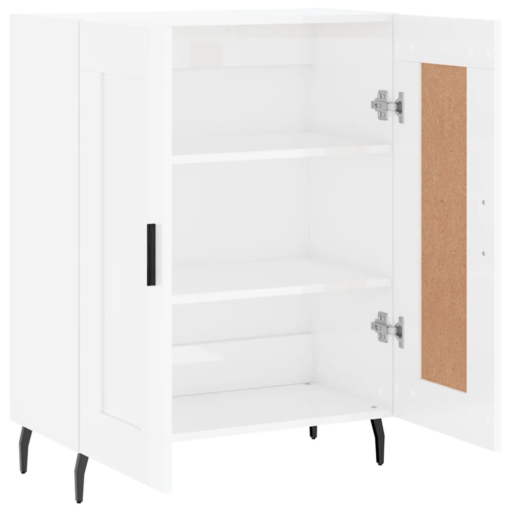 vidaXL Sideboard High Gloss White 69.5x34x90 cm Engineered Wood 6