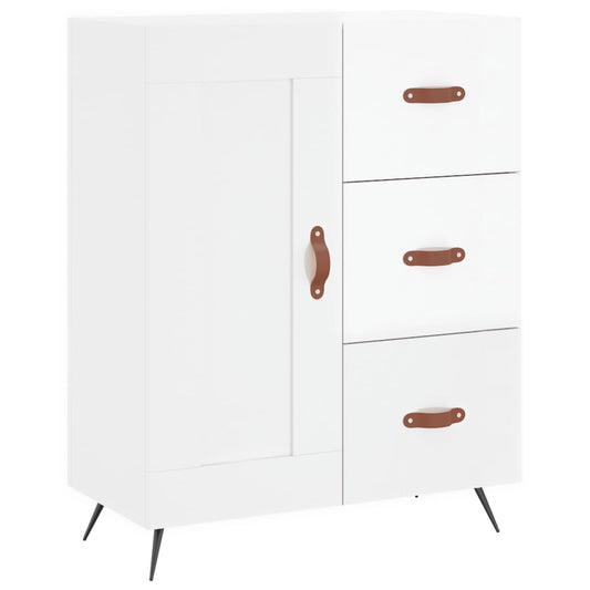 vidaXL Sideboard High Gloss White 69.5x34x90 cm Engineered Wood 2