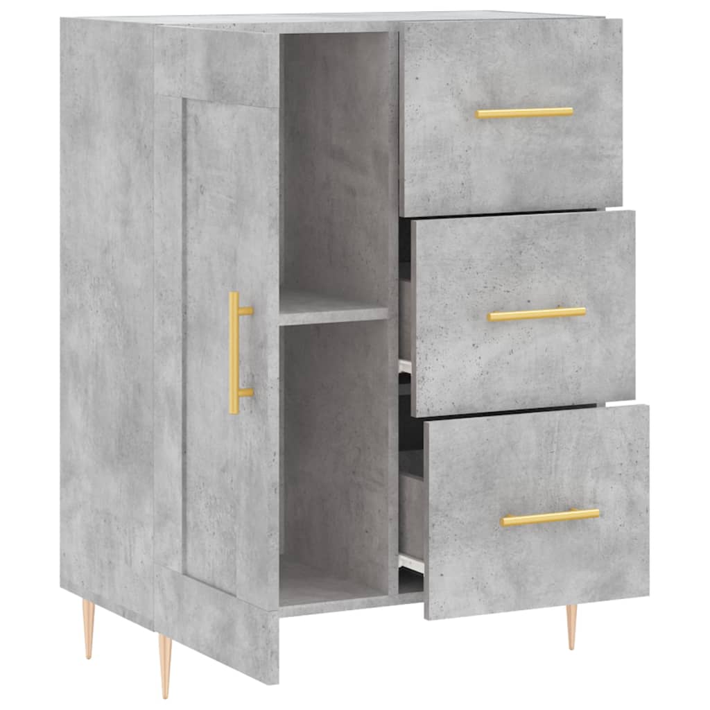 vidaXL Sideboard Concrete Grey 69.5x34x90 cm Engineered Wood 6