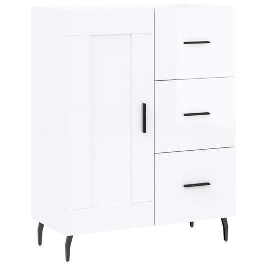 vidaXL Sideboard High Gloss White 69,5x34x90 cm Engineered Wood 2