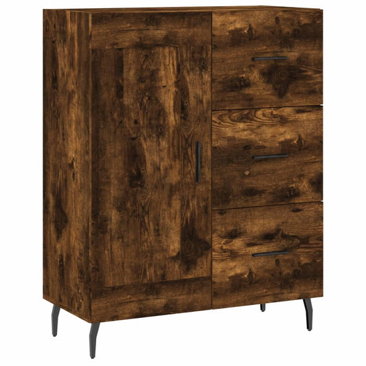 vidaXL Sideboard Smoked Oak 69,5x34x90 cm Engineered Wood 2