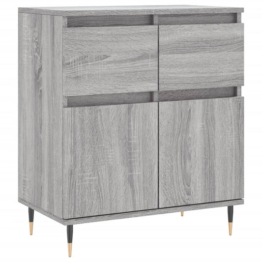 Grey Sonoma engineered wood sideboard with four doors and four drawers