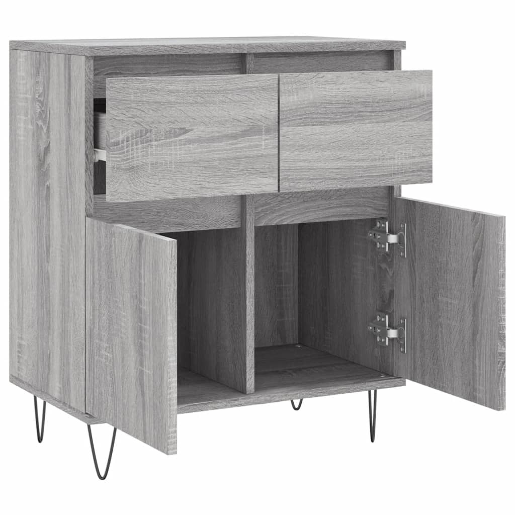 vidaXL Sideboard Grey Sonoma 60x35x70 cm Engineered Wood 6