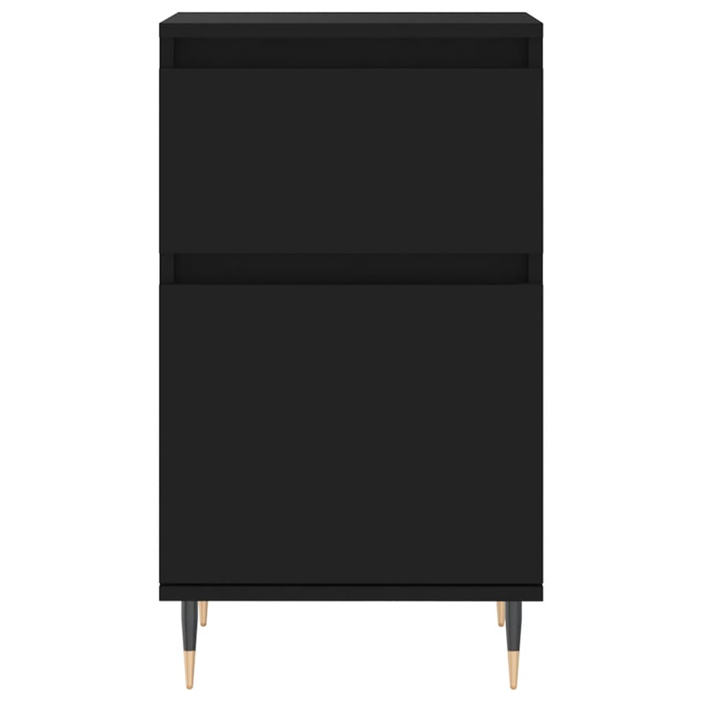 vidaXL Sideboards 2 pcs Black 40x35x70 cm Engineered Wood 6