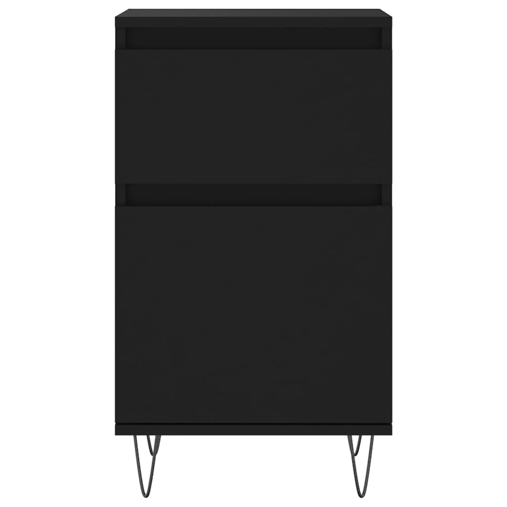 vidaXL Sideboards 2 pcs Black 40x35x70 cm Engineered Wood 6
