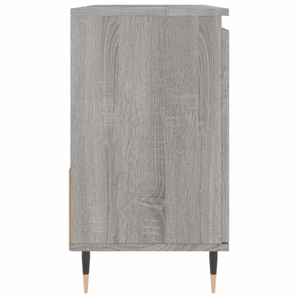 vidaXL Bathroom Cabinet Grey Sonoma 65x33x60 cm Engineered Wood 6