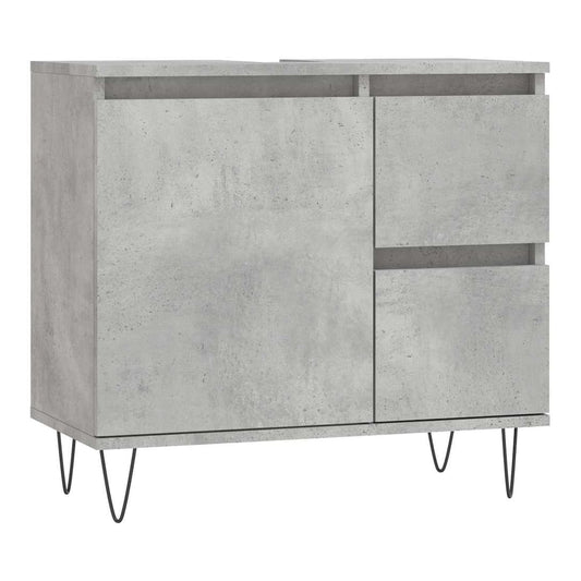 Bathroom Cabinet 65x33x60 cm Engineered Wood Concrete grey