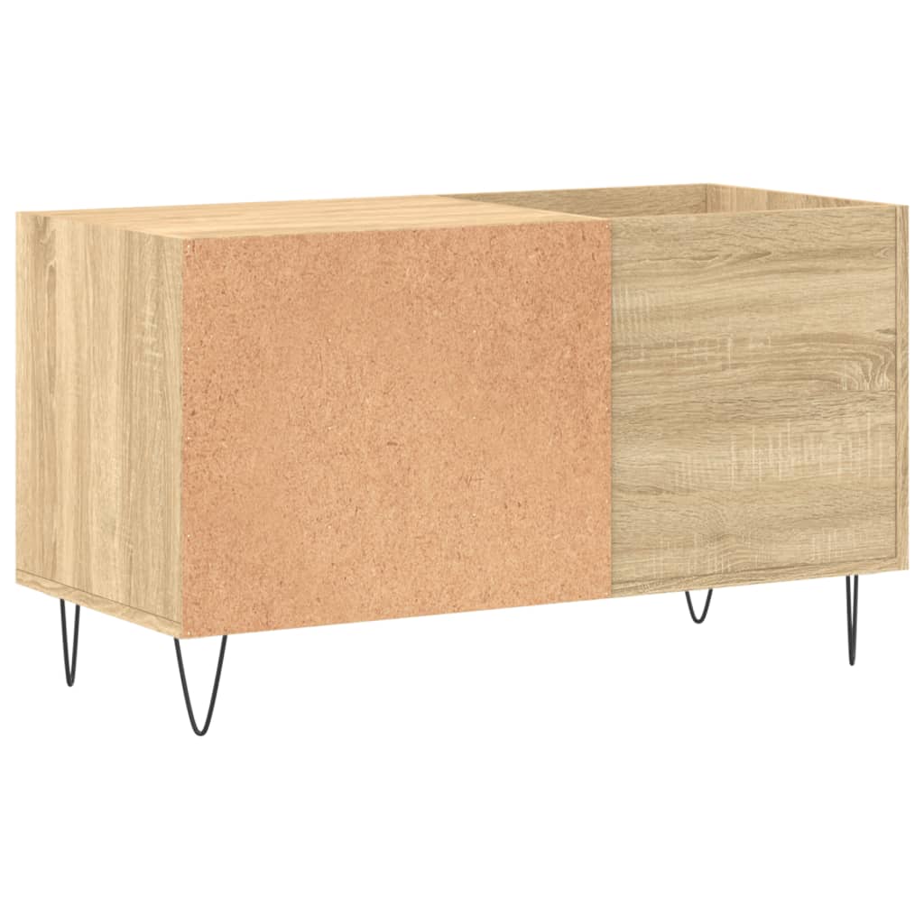 vidaXL Record Cabinet | Sonoma oak | Engineered wood, iron | Medium | Storage 6