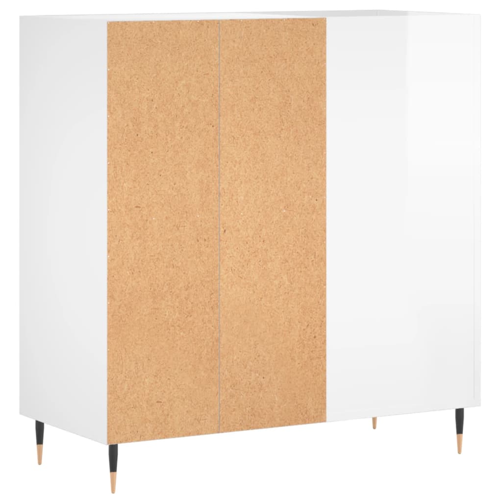 vidaXL Record Cabinet High Gloss White 84.5x38x89 cm Engineered Wood 6