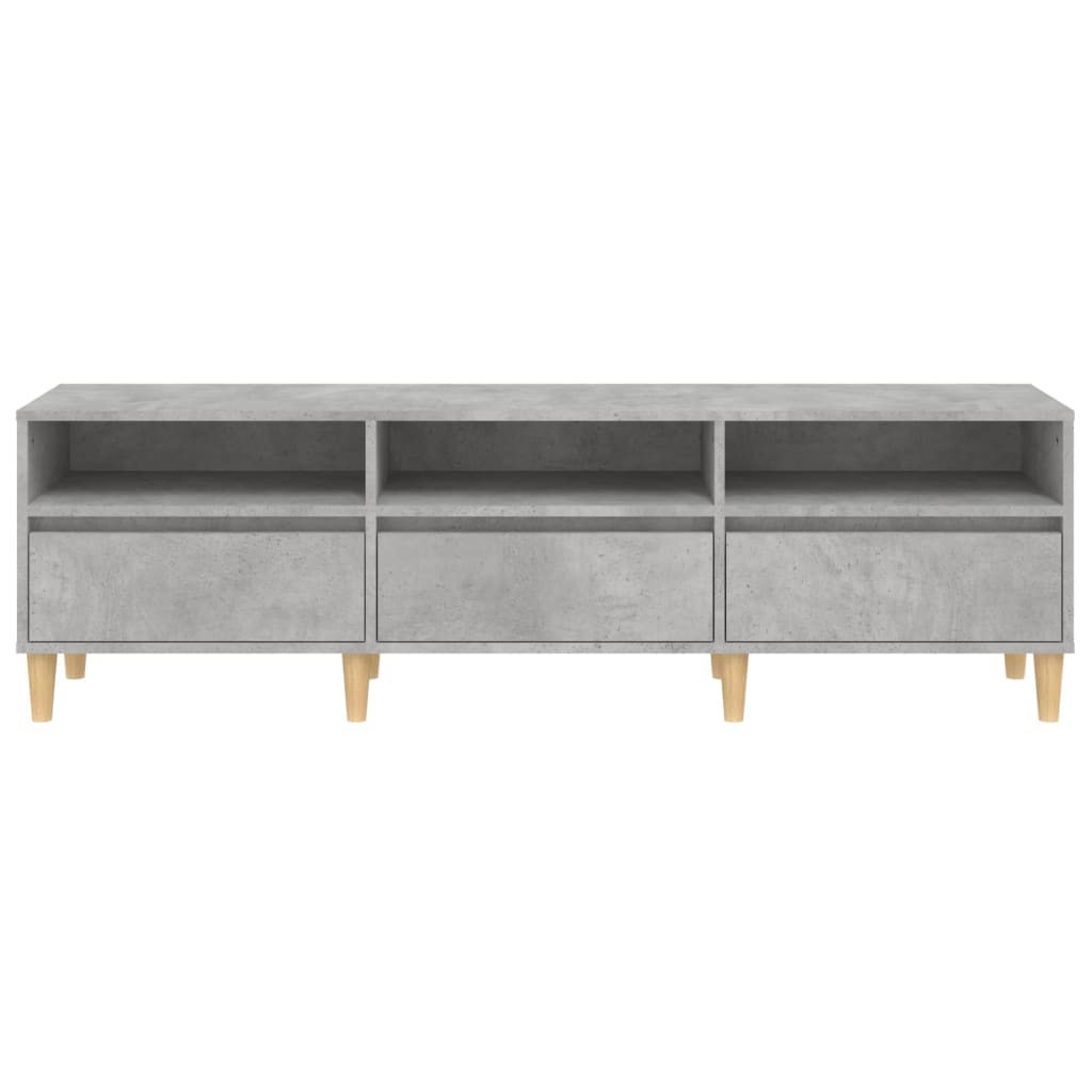 vidaXL TV Cabinet Concrete Grey 150x30x44.5 cm Engineered Wood 6