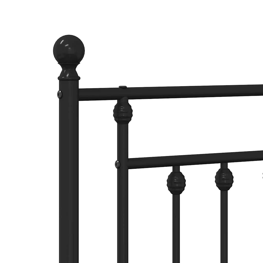 vidaXL Metal Replace Headboard Black 180 cm 6