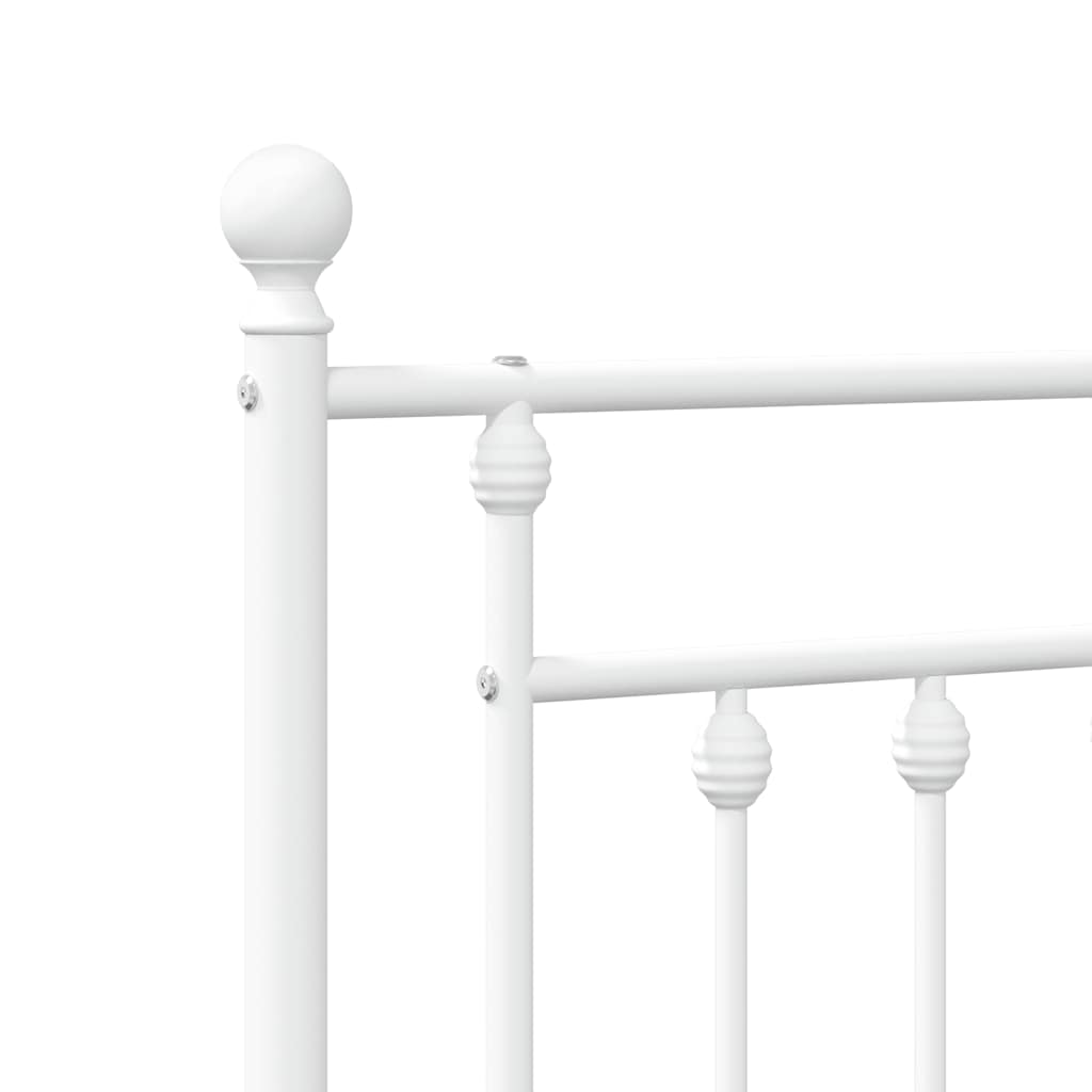 vidaXL Metal Replace Headboard White 180 cm 6