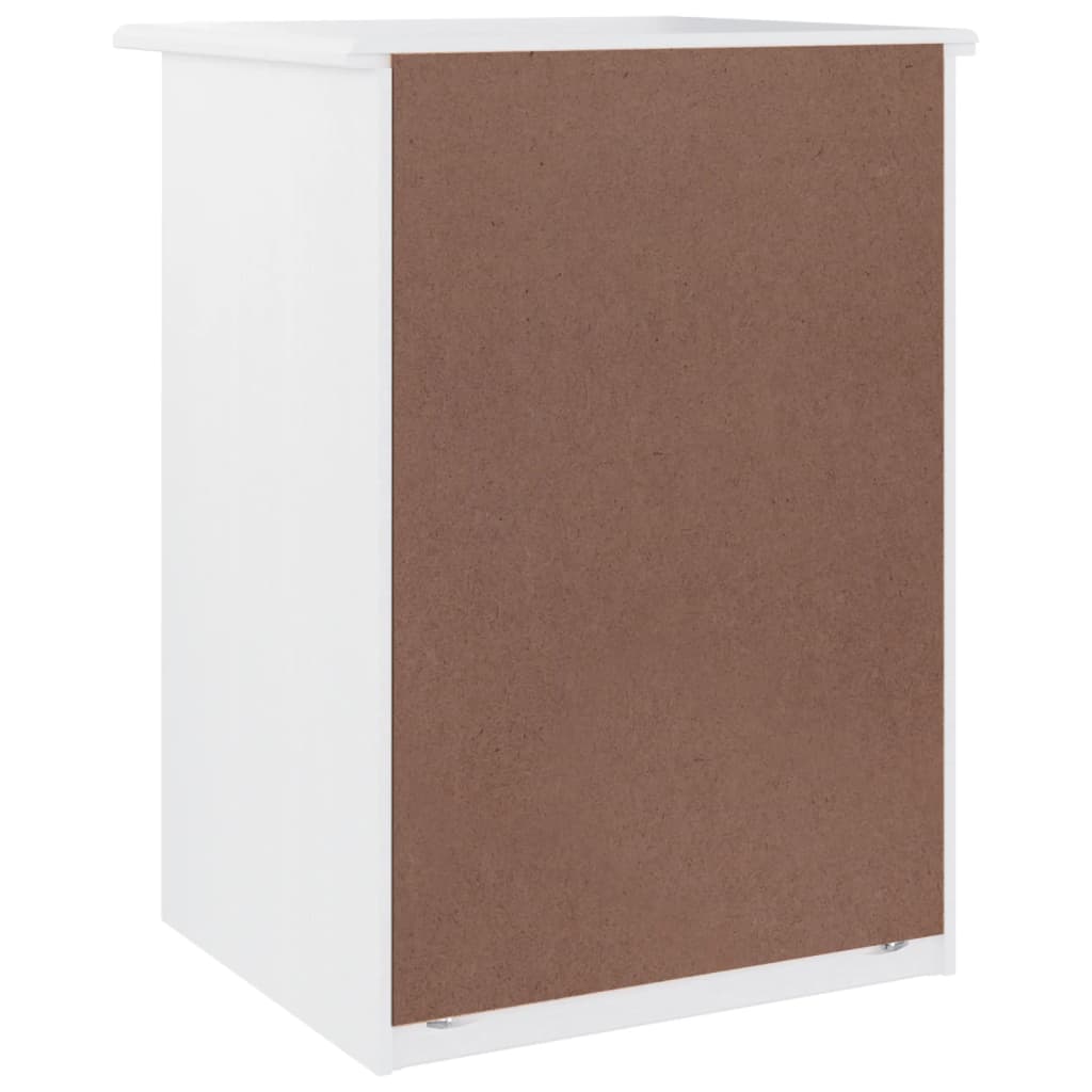 vidaXL Bedside Cabinet ALTA White 41x35x55.5 cm Solid Wood Pine 6