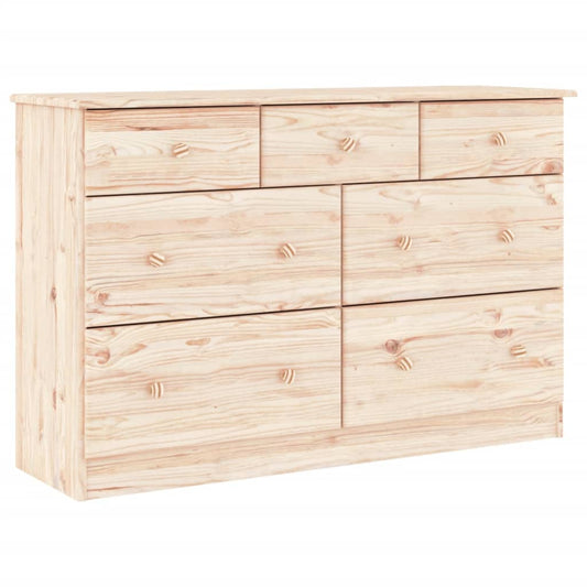 vidaXL Chest of Drawers ALTA 112x35x73 cm Solid Wood Pine 2