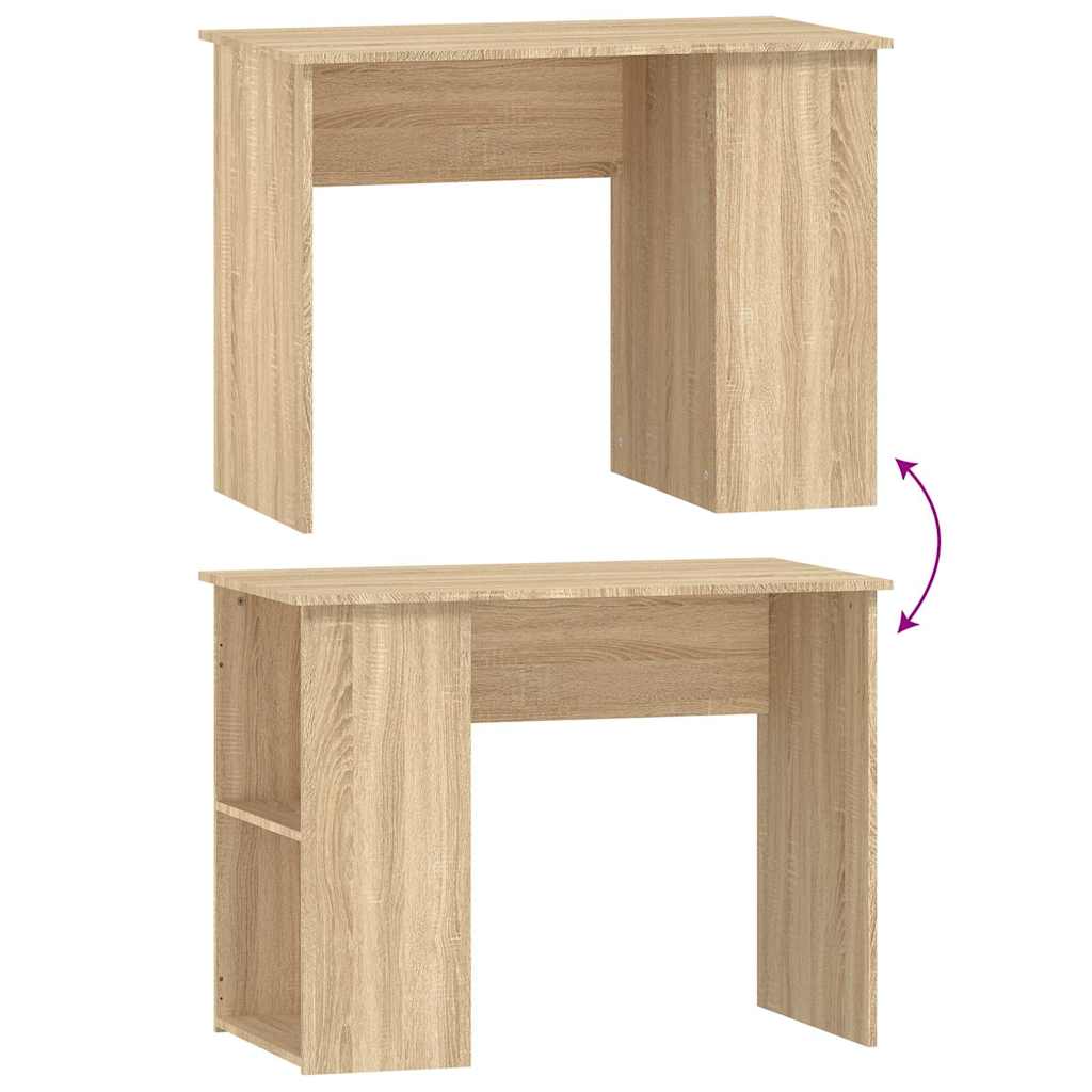 vidaXL Desk | Sonoma Oak | Engineered Wood | Medium | Desk | Rectangular 6
