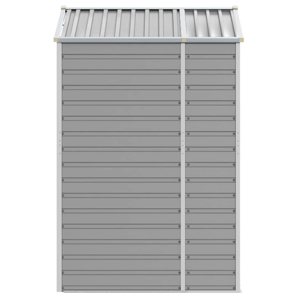 vidaXL Garden Shed Light Grey 191x130x198 cm Galvanised Steel 6