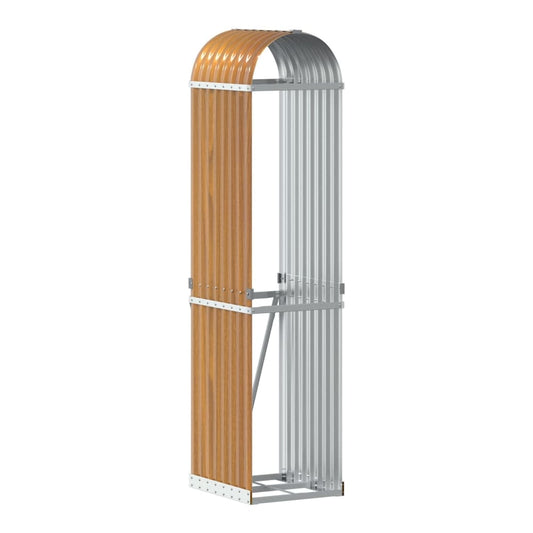 Log Holder Galvanised Steel Wood look 40 cm 170 cm