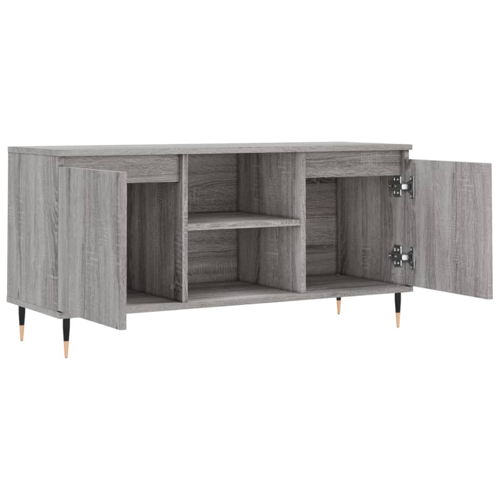 vidaXL TV Cabinet Grey Sonoma 104x35x50 cm Engineered Wood 6