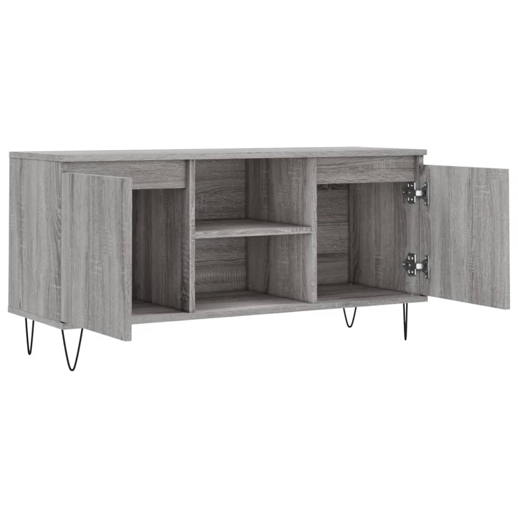 vidaXL TV Cabinet Grey Sonoma 104x35x50 cm Engineered Wood 6