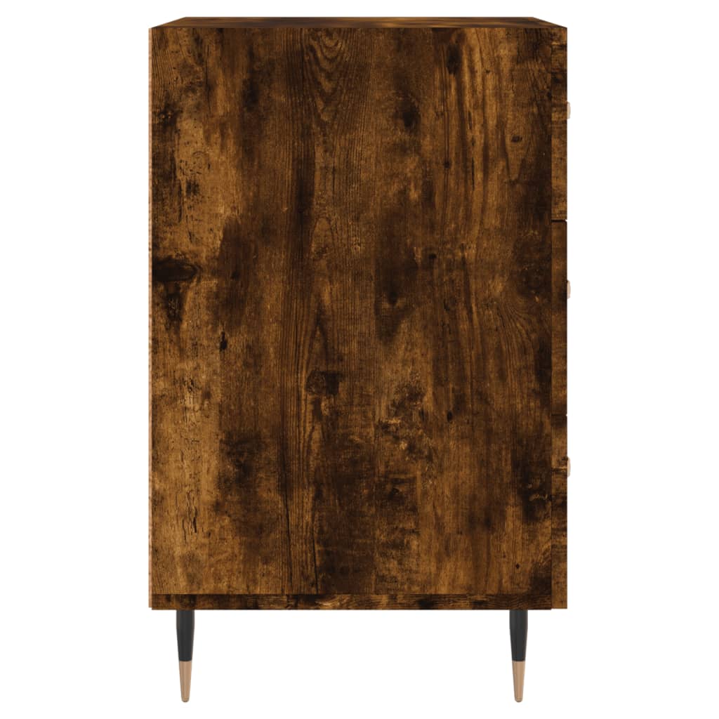vidaXL Bedside Cabinet Smoked Oak 40x40x66 cm Engineered Wood 6