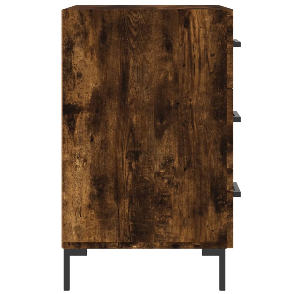 vidaXL Bedside Cabinet Smoked Oak 40x40x66 cm Engineered Wood 6
