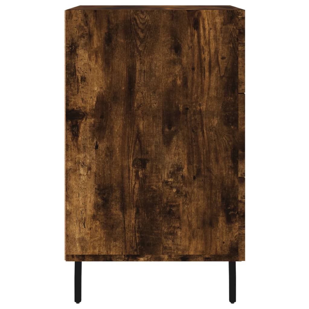 vidaXL Bedside Cabinet Smoked Oak 40x40x66 cm Engineered Wood 6