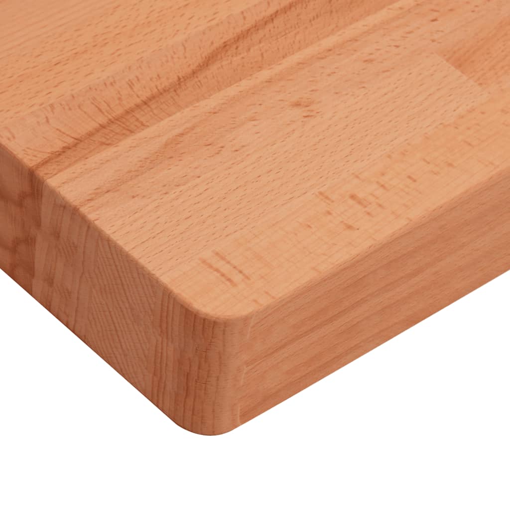 vidaXL Bathroom Countertop 80x40x4 cm Solid Wood Beech 6