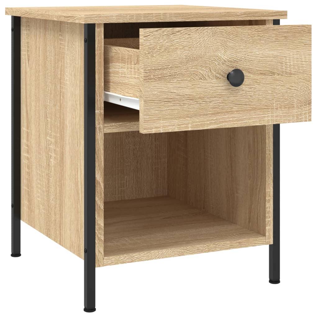 vidaXL Bedside Cabinets 2 pcs Sonoma Oak 40x42x50 cm Engineered Wood 6