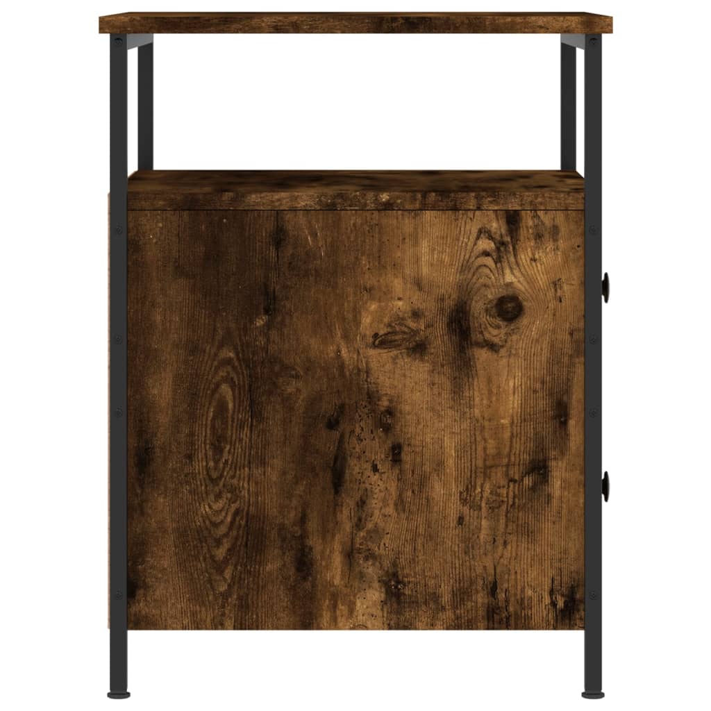 vidaXL Bedside Cabinet Smoked Oak 44x45x60 cm Engineered Wood 6