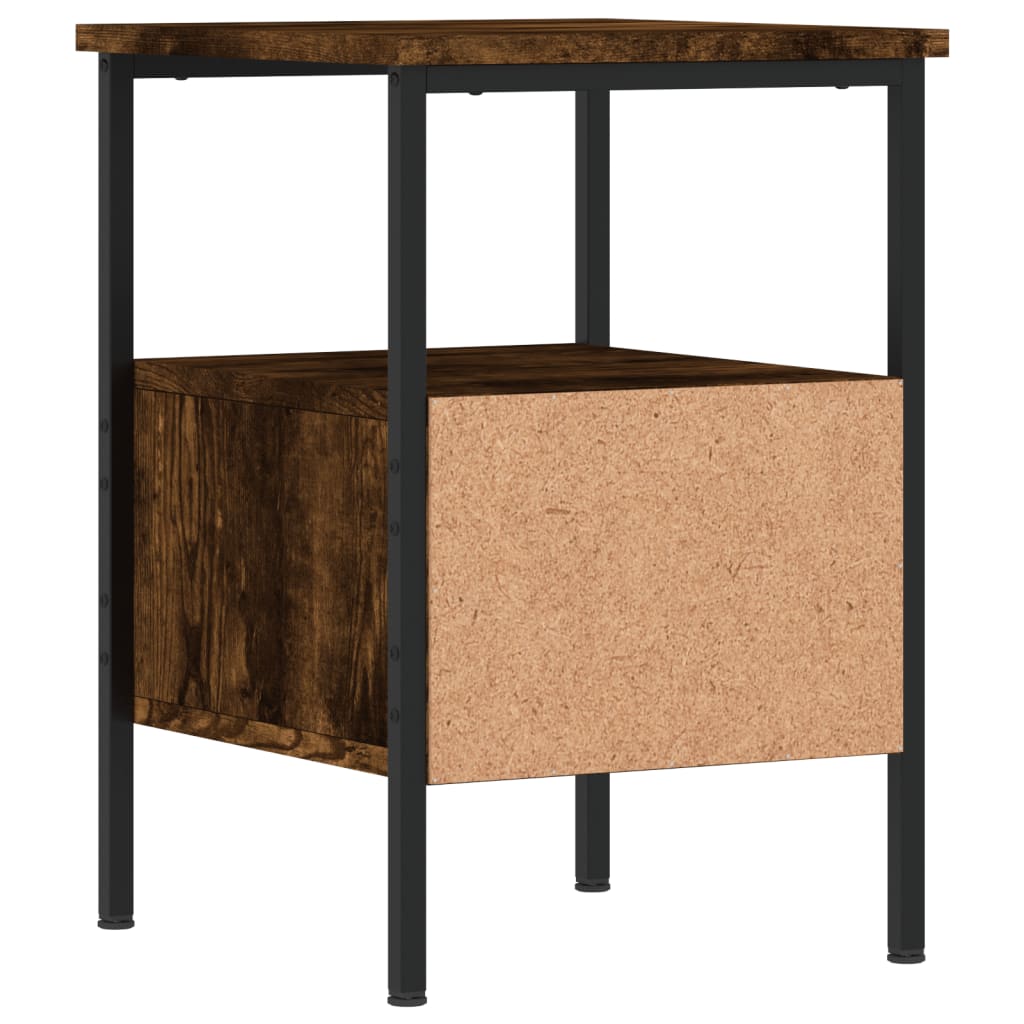 vidaXL Bedside Cabinets 2 pcs Smoked Oak 34x36x50 cm Engineered Wood 6