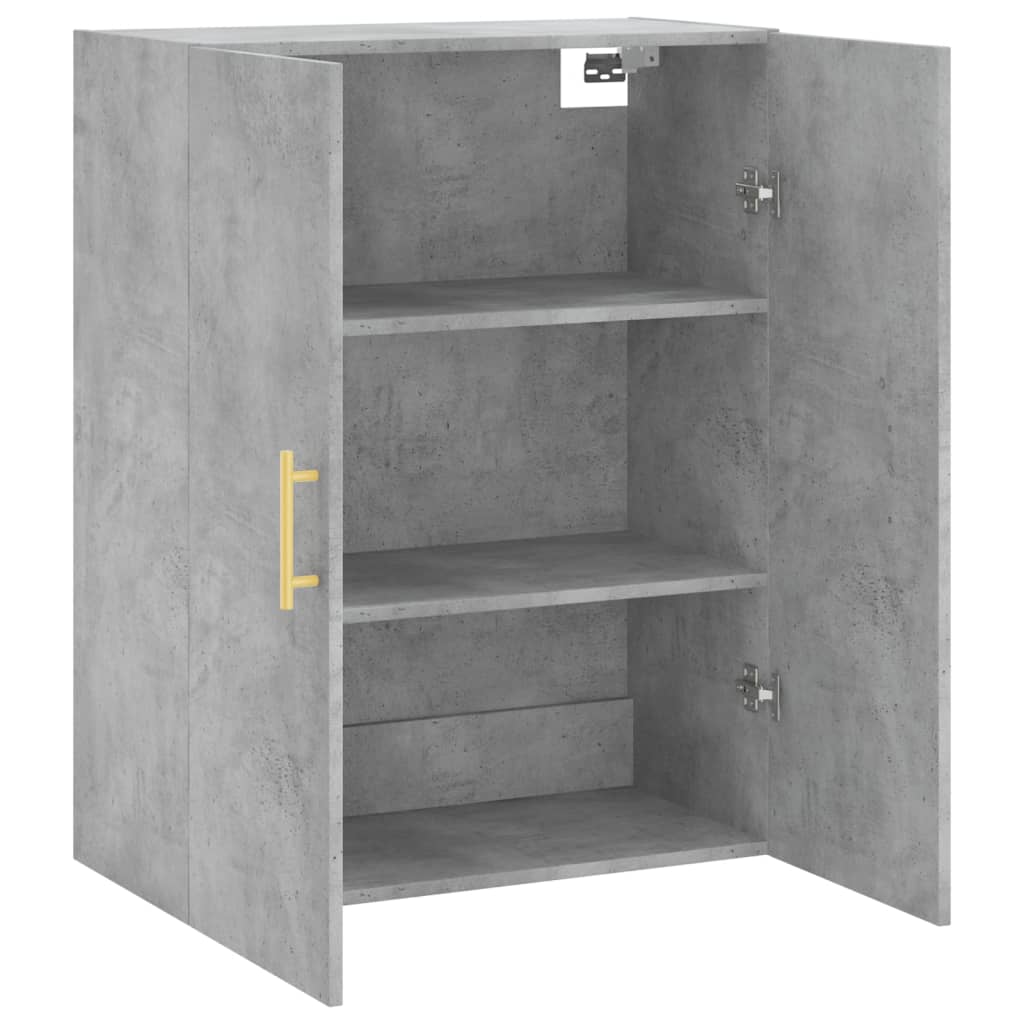 vidaXL Wall Mounted Cabinet Concrete Grey 69.5x34x90 cm 6