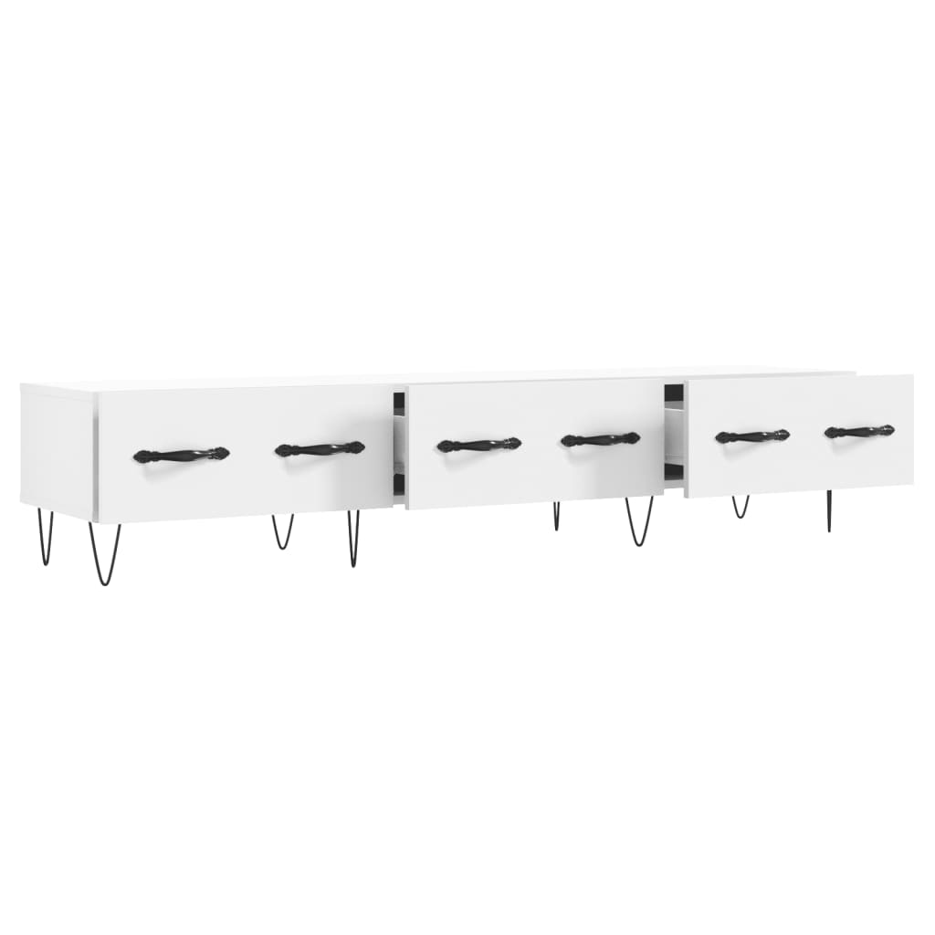 vidaXL TV Cabinet White 150x36x30 cm Engineered Wood 6