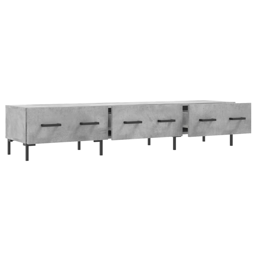 vidaXL TV Cabinet Concrete Grey 150x36x30 cm Engineered Wood 6