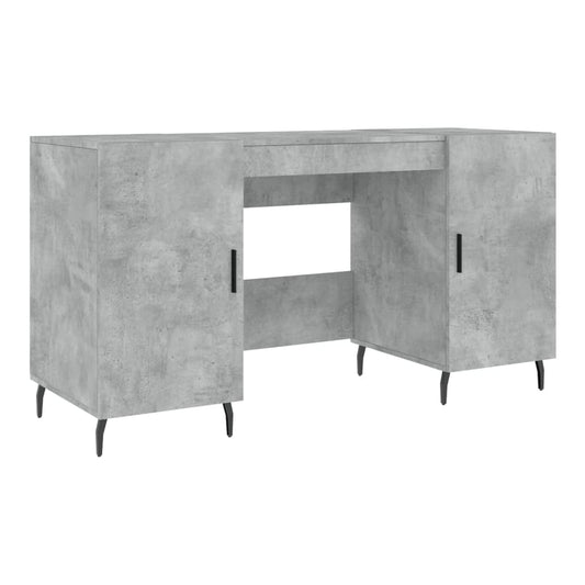 Desk 140x50x75 cm Engineered Wood Concrete grey
