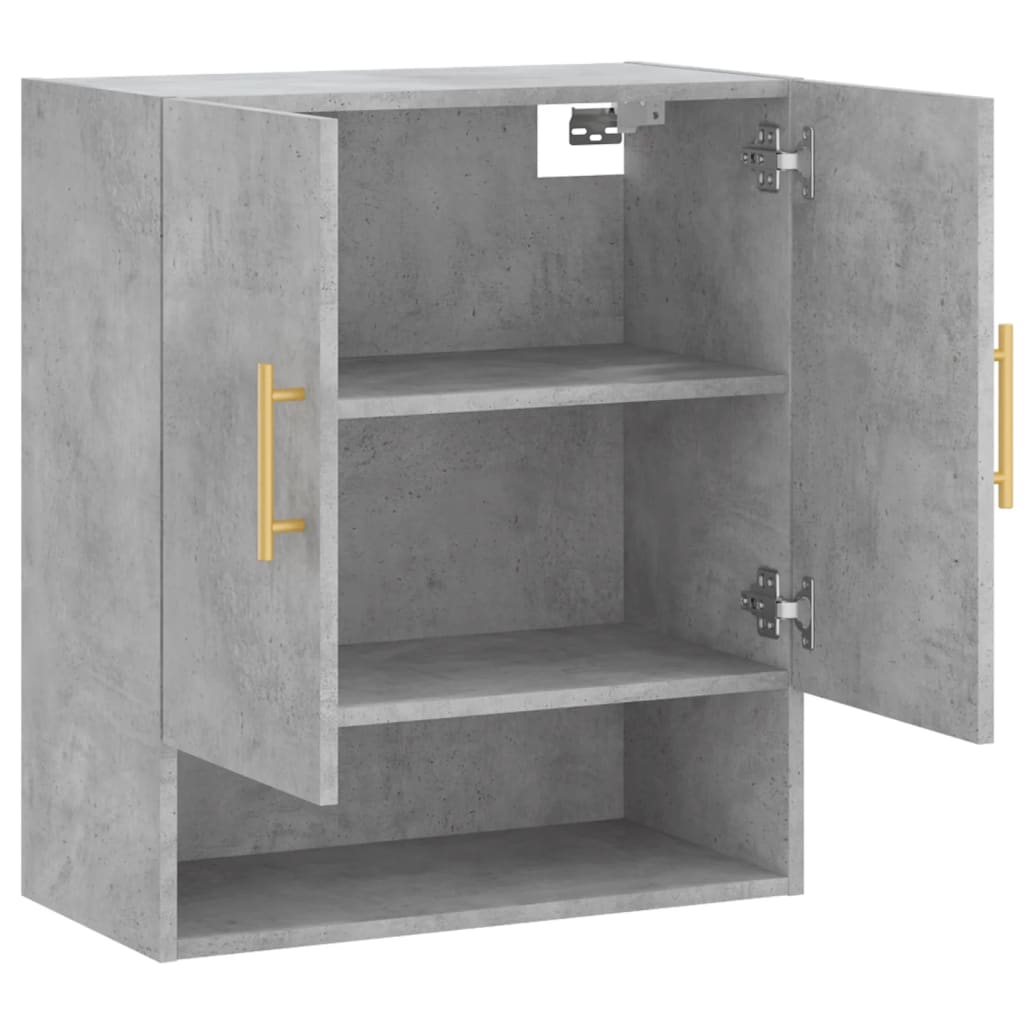 vidaXL Wall Cabinet Concrete Grey 60x31x70 cm Engineered Wood 6