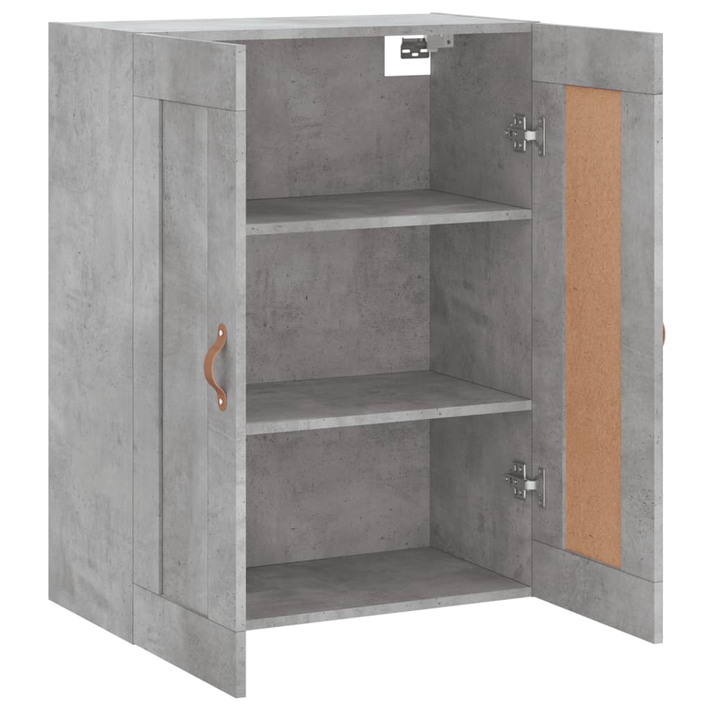 vidaXL Wall Mounted Cabinet Concrete Grey 69.5x34x90 cm Engineered Wood 6