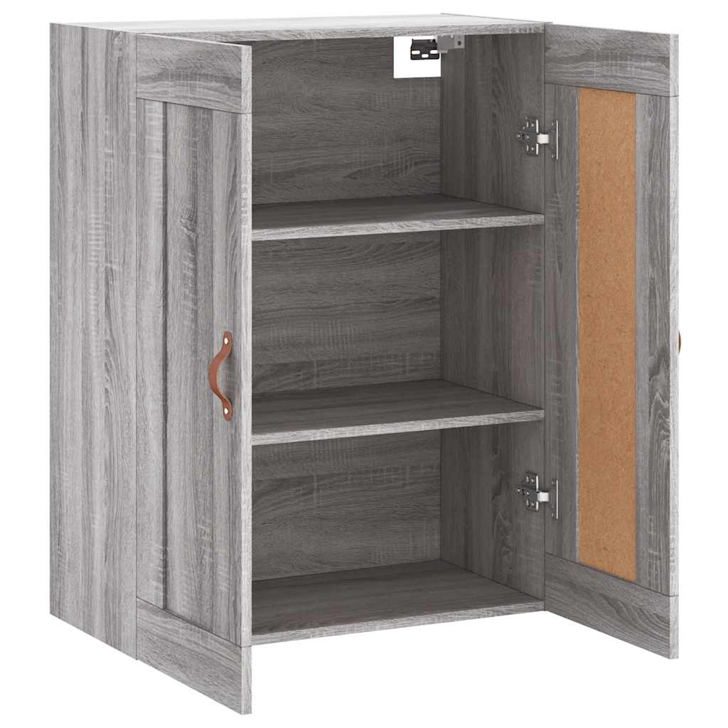vidaXL Wall Mounted Cabinet Grey Sonoma 69.5x34x90 cm Engineered Wood 6