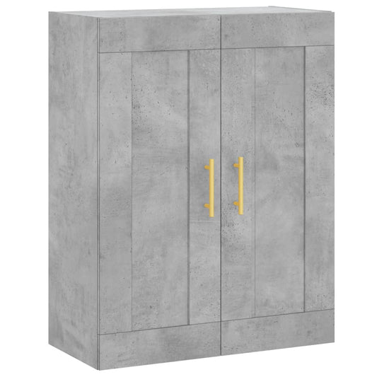 vidaXL Wall Mounted Cabinet Concrete Grey 69.5x34x90 cm Engineered Wood 2
