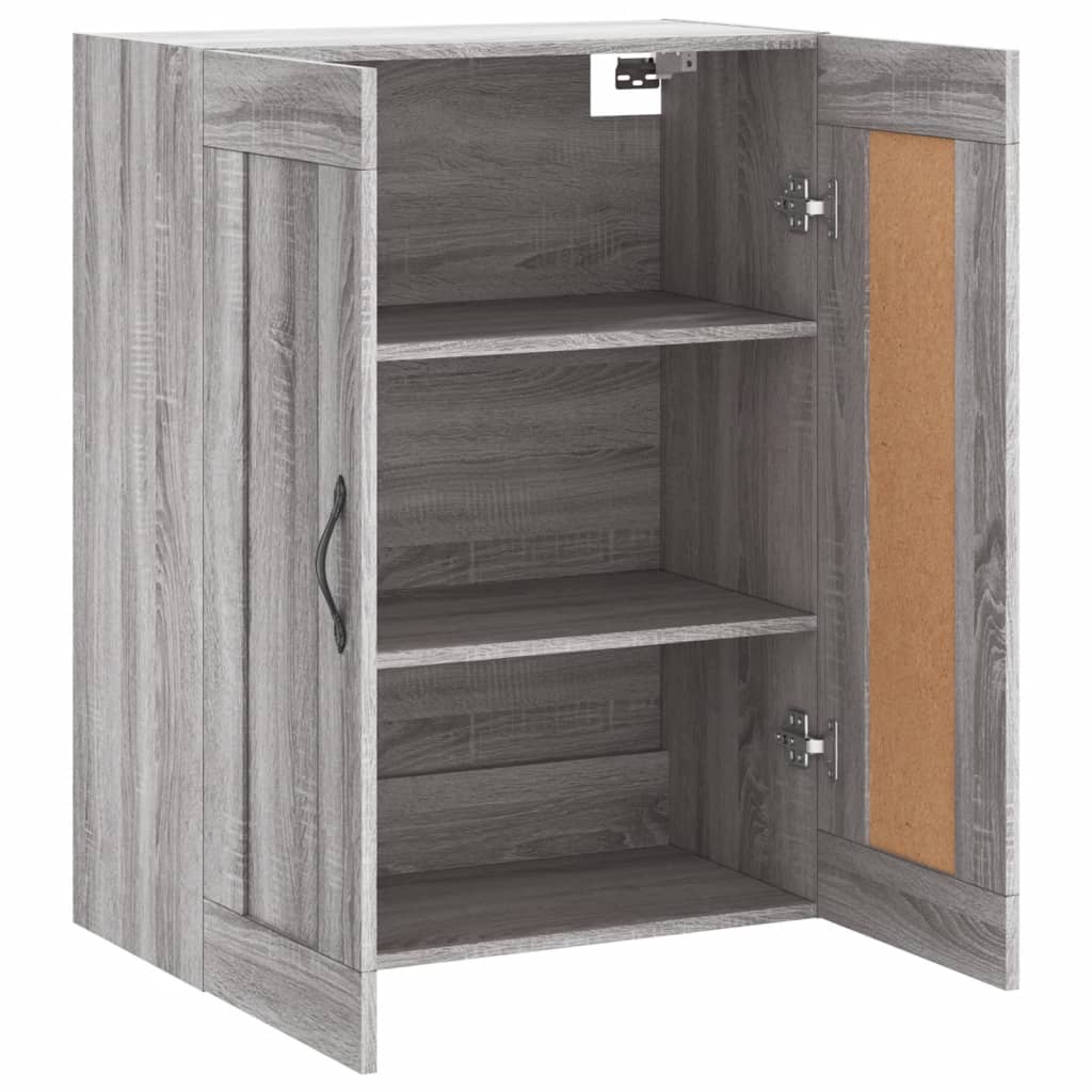 vidaXL Wall Mounted Cabinet Grey Sonoma 69.5x34x90 cm Engineered Wood 6