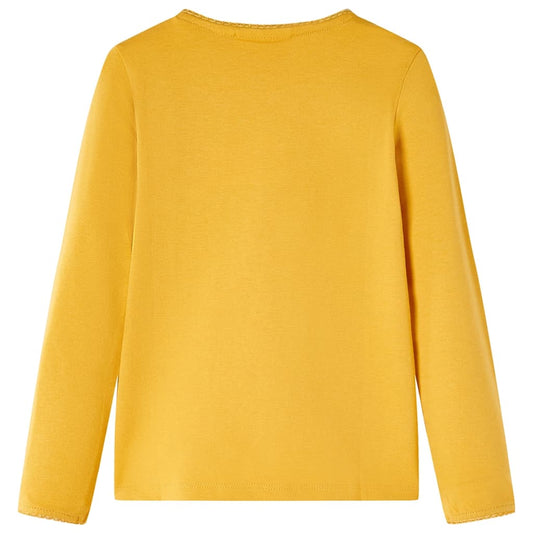 Kids' T-shirt with Long Sleeves 92 Ochre 104 (3-4y)