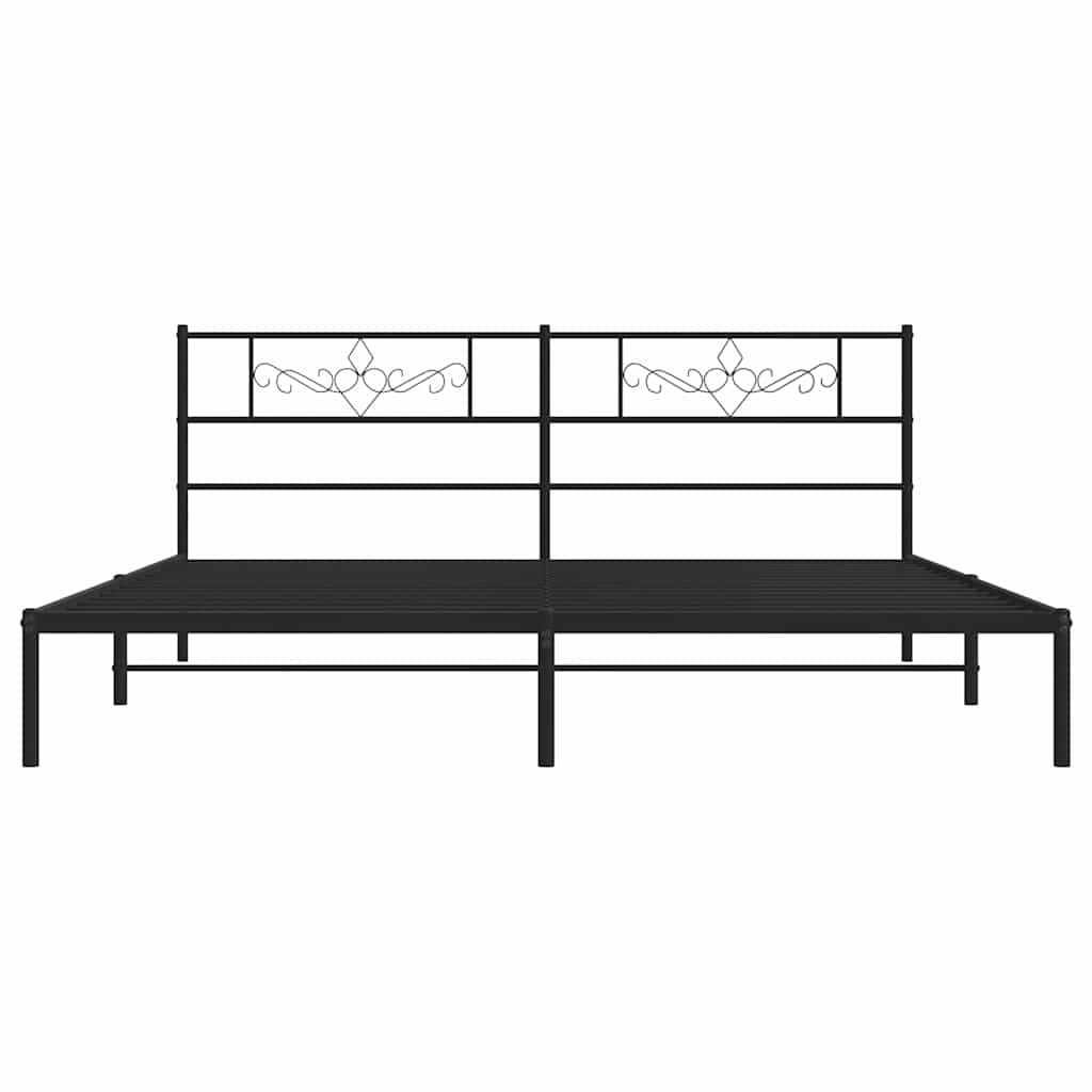 vidaXL Bed Frame | Black | Powder-Coated Steel | 193x203 cm | Bed Frame 6