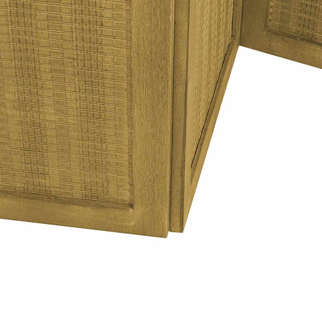 vidaXL Room Divider 4 Panels Brown Solid Wood Paulownia 6