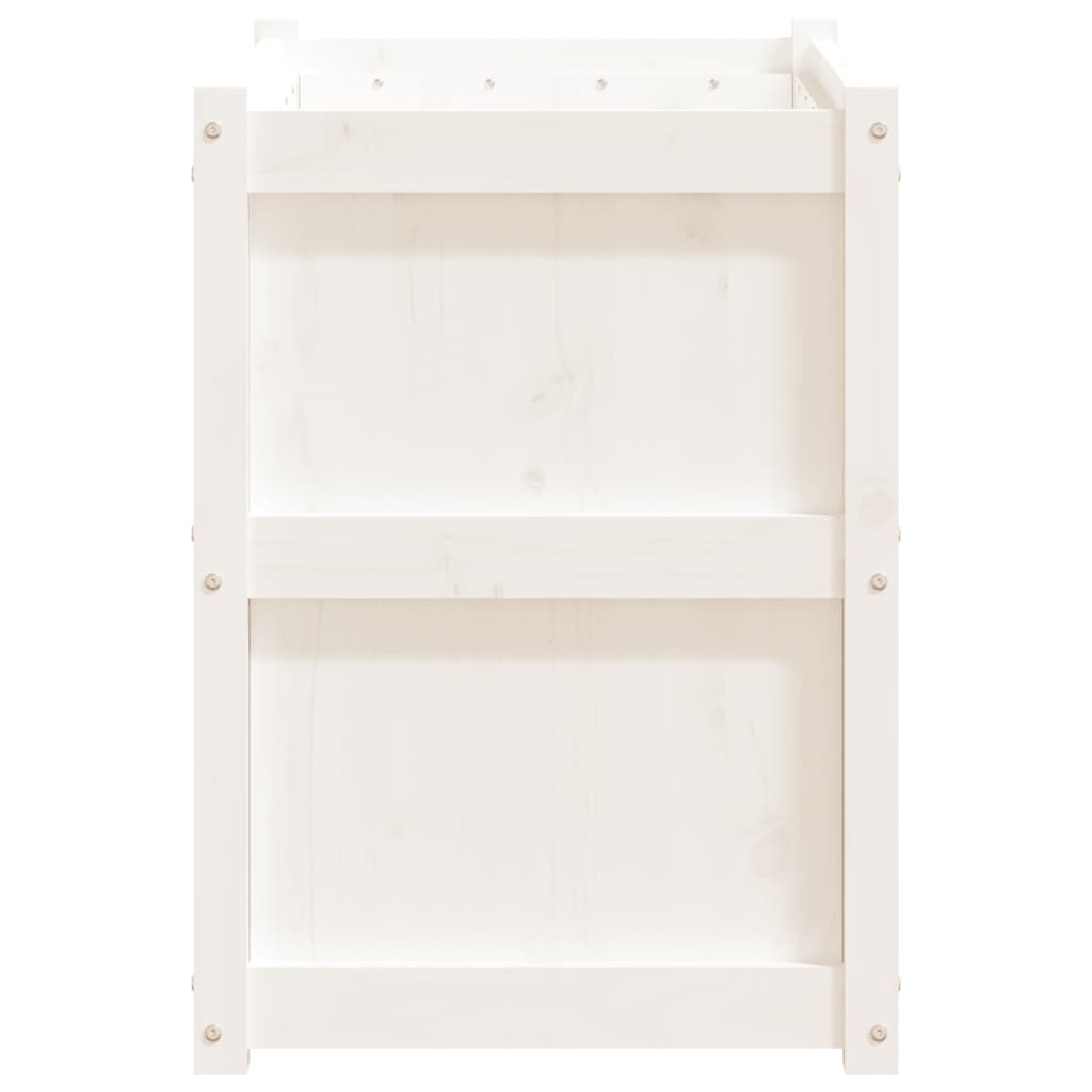 vidaXL Garden Planter White 90x50x70 cm Solid Wood Pine 6
