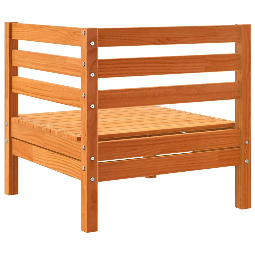 vidaXL Garden Sofa Corner Wax Brown Solid Wood Pine 6