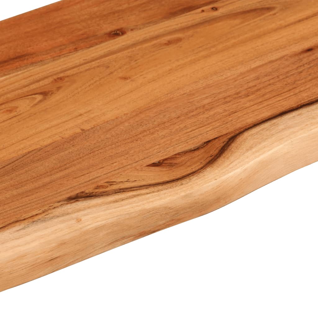 vidaXL Wall Shelf 110x30x3.8 cm Rectangular Solid Wood Acacia Live Edge 6