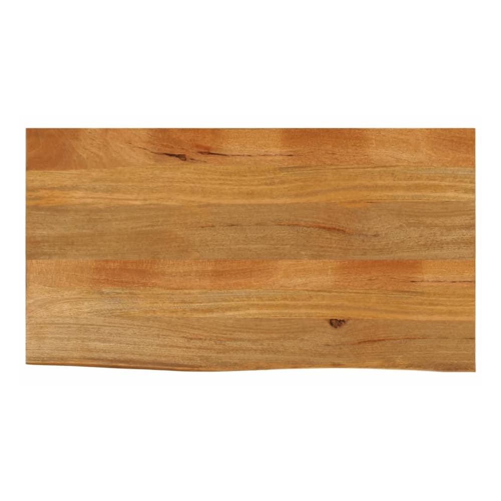 Table Top Live Edge 60x60x3.8 cm Solid Wood Mango Oak Finished 100 cm
