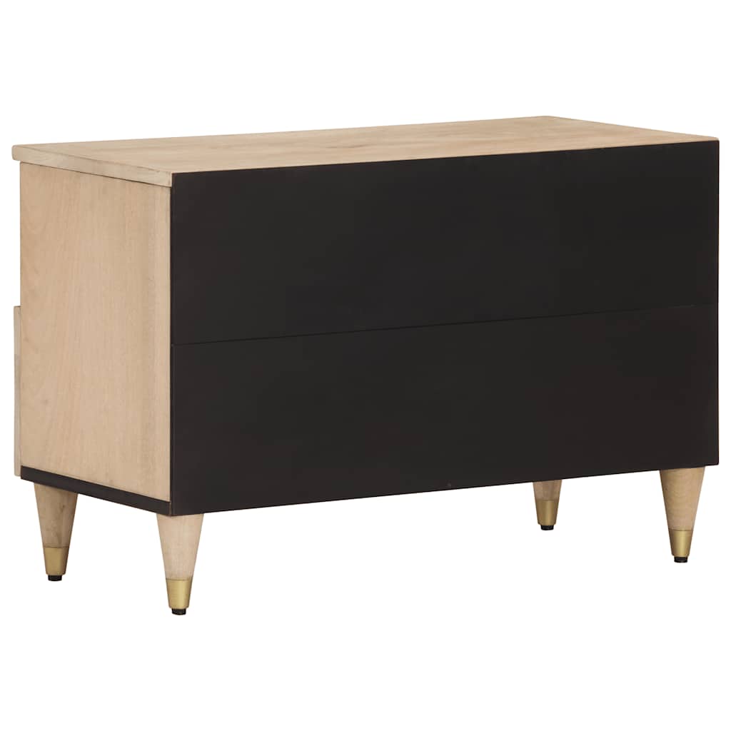 vidaXL TV Cabinet | Bleached Natural | Solid Mango Wood with Bleached Finish 6