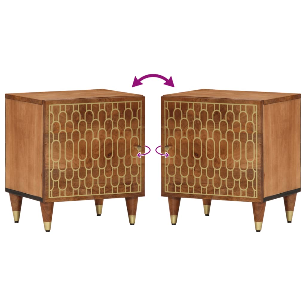 vidaXL Bedside Cabinet 40x33x46 cm Solid Wood Mango 6